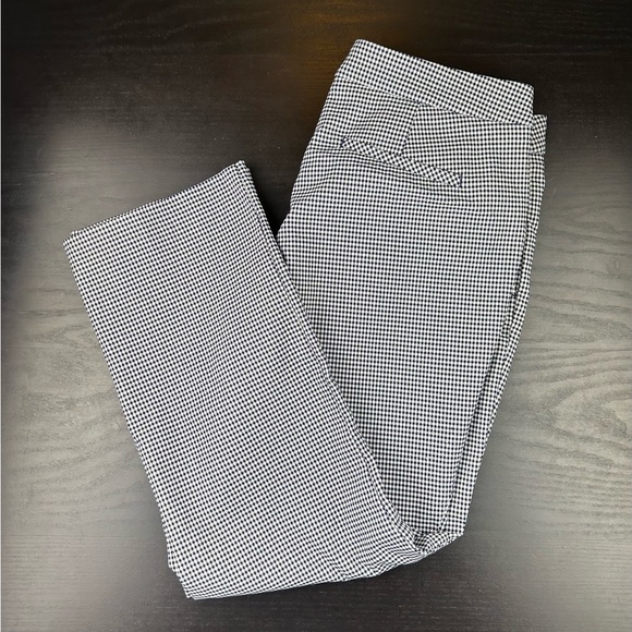 Dalia Checkered dress pants, 3/4 length, women’s size 10, black and white - Picture 2 of 13